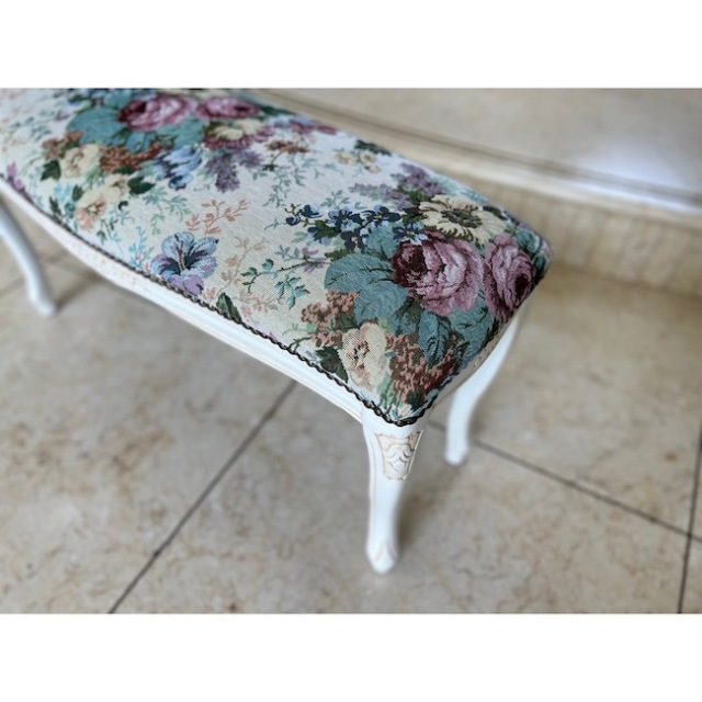 イタリア製｜Stool/スツール｜ベンチスツール｜ゴブランフラワー